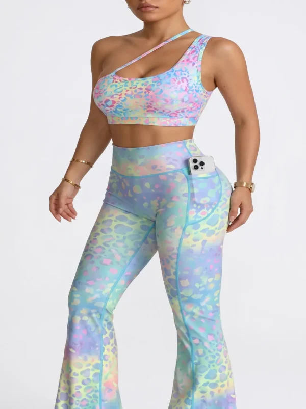 Make_new_picture_8k_2K_202607271808 ((MRS Premium Collection)) Cosmic Iridescent Sports Bra & Flare Pant Co-ord