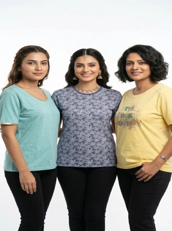 Women’s 3-Top Bundle – Scoop Neck, Fern Pattern Tee & Sunshine Tee