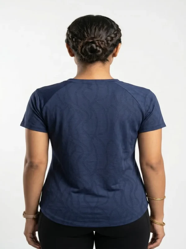 Women’s 3-Top Bundle – Navy Textured Tee, Tropical Printed Tee & Graphic Tee - view 6
