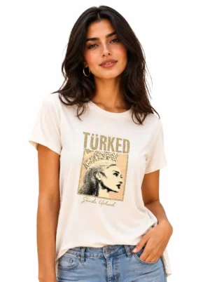 WhatsApp Image 2026-06-06 at 23.35.221 Wicked Movie/Musical Glinda "Türked" Graphic T-Shirt - Cream (Size XL)