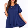 WhatsApp Image 2026-06-12 at 23.15.46 Women's 3-Top Bundle – Grey Striped Top, Royal Blue Tunic & Yellow Floral Top (2XL)