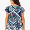 WhatsApp Image 2026-06-12 at 23.20.00 (1) Women's 3-Top Bundle – Grey Striped Top, Royal Blue Tunic & Yellow Floral Top (2XL)