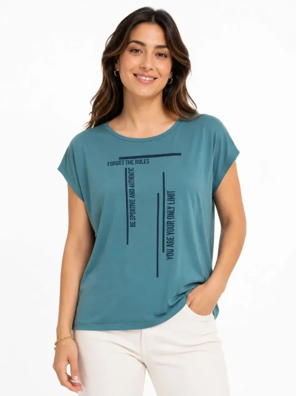 WhatsApp Image 2026-06-17 at 12.52.24 AM (1) Women’s 3-Top Bundle – Drawstring Hem Top, Graphic Top Tee & Ditsy Print Blouson Top - view 2