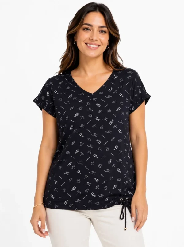 Women’s 3-Top Bundle – Beige Bloom, Ruby Essential & Midnight Coastal - view 3