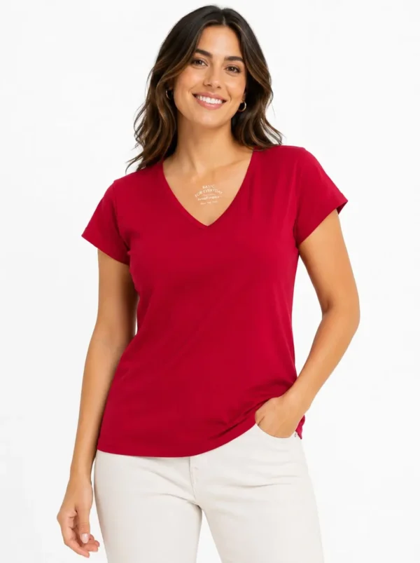 Women’s 3-Top Bundle – Beige Bloom, Ruby Essential & Midnight Coastal - view 4