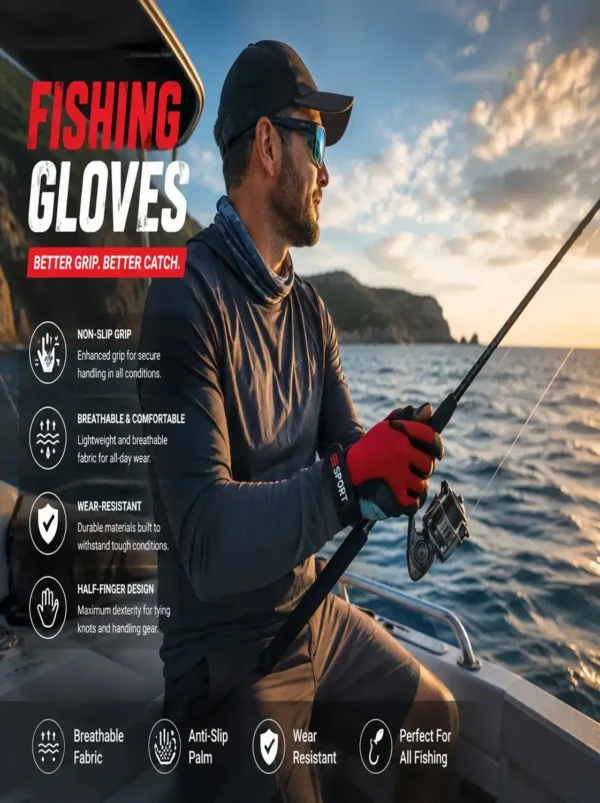AquaGrip Performance Fishing Gloves