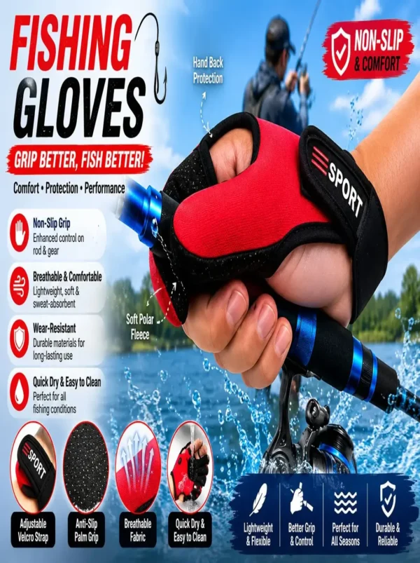 AquaGrip Performance Fishing Gloves