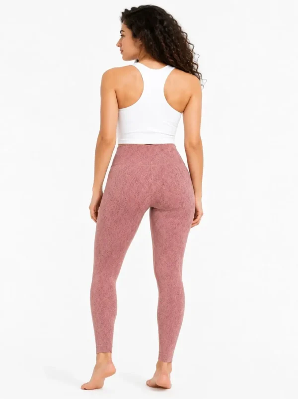1034 Original Gymshark Elevate Sculpt Seamless Leggings – Dusty Rose Print-Small