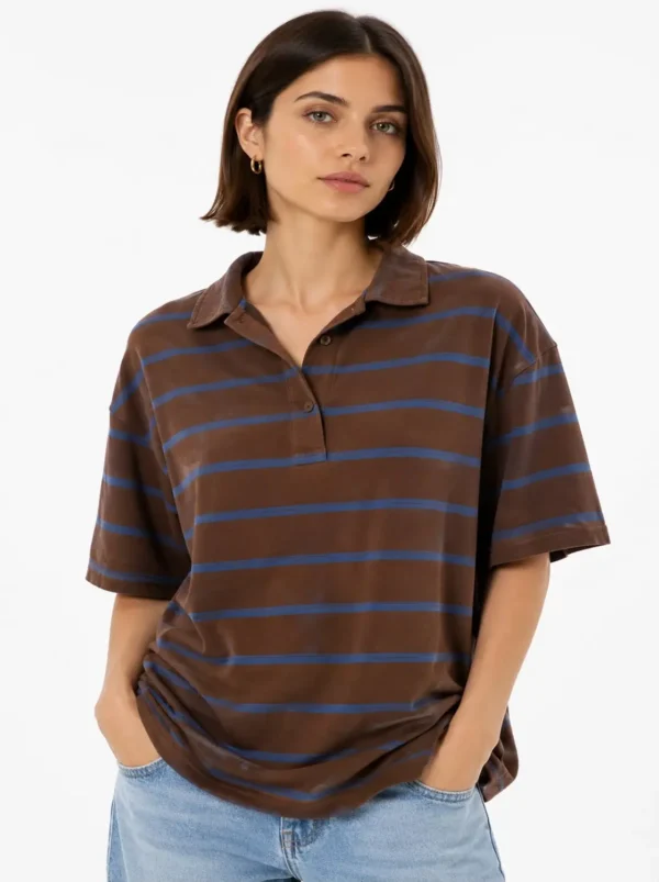 1039 3-Shirt Combo – Rough Graphic, Vintage Varsity Raglan & Heritage Stripe Polo (Large)