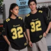1058 Passionate 32 Unisex American Football Mesh Graphic T-Shirt