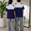 1073 Manfinity LEGND Unisex Varsity 32 Colorblock Jersey T-Shirt – Navy Blue & White