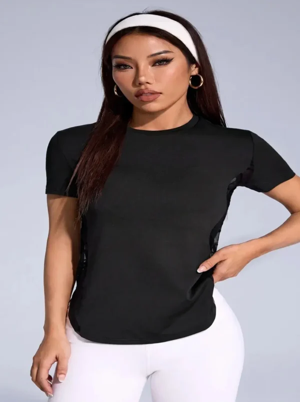 1080 Women’s Mesh Side Panel Performance Active T-Shirt