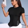1081 Women’s Mesh Side Panel Performance Active T-Shirt
