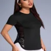 1084 Women’s Mesh Side Panel Performance Active T-Shirt