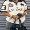 A1 Women's Casual T-Shirt With Colorblock And Letter Print Jersey