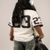 Make_8k_studio_picture_2K_202607101128 Women's Casual T-Shirt With Colorblock And Letter Print Jersey