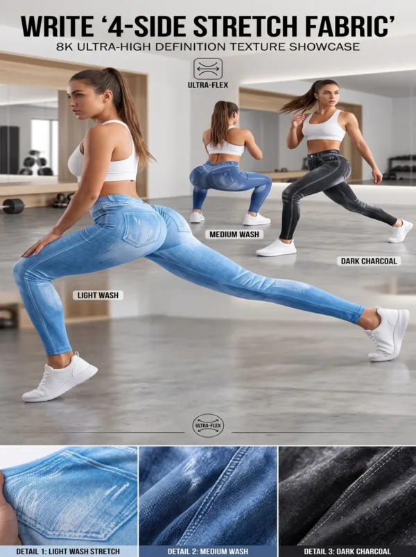Pack of 3 ,Petite Capri tights Velisys Velisys Women's Black, Blue, Light Blue