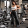 Make_picture_gym_background_2K_202607271643 (((MRS Prmium))) PU Leather High Elastic Flared Leggings,Petite