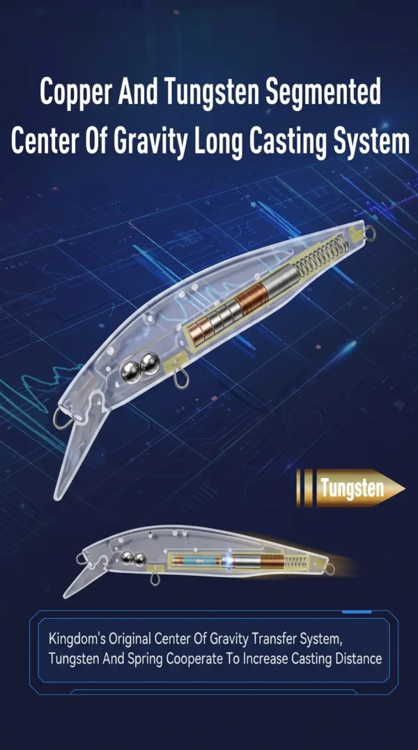 Kingdom King Art 110mm Sinking Minnow Lure. 18g - view 3