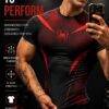 Make_new_picture_quality_picture_202608080112 SpiderStrike Compression T-Shirt black and crimson spider design