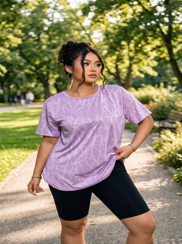 Edit_picture_background_park_2K_20261018012340 Woman wearing lavender textured active tee in the park