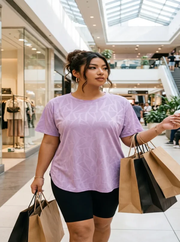 Edit_picture_background_shopping_2K_20261018012343 Lavender t-shirt for women styled for shopping day