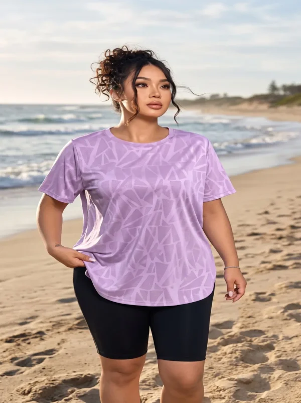 Edit_picture_beach_background_2K_20261018012408 Lavender Glow Textured Active Tee casual beach look