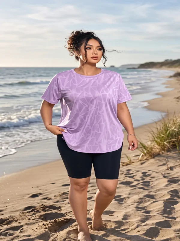 Enhance_picture_and_add_beach_2K_20261018012326 Lavender active tee relaxed fit outdoor beach style