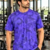 IMG_6819 Purple camo performance t-shirt for men by SPORT-TEK, front view
