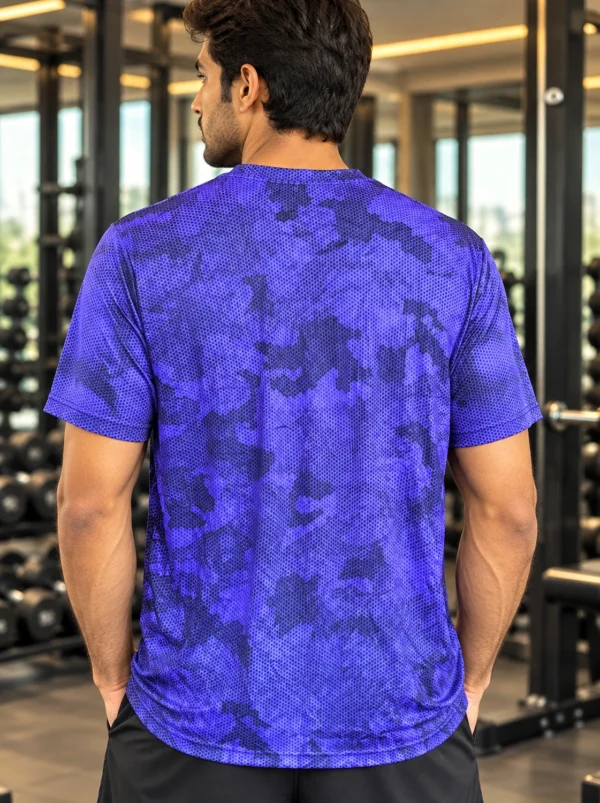 IMG_6820 Purple camo performance t-shirt for men by SPORT-TEK - photo 2