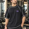 IMG_6968 M.R.S. Sportwear Men’s Black Contrast Stitch Graphic Training T-Shirt – Purple & White