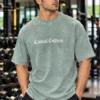 Causal Culture sage green oversized graphic t-shirt front view