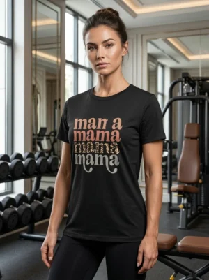 Women's Mama Typography Performance Tee by M.R.S Sportswear