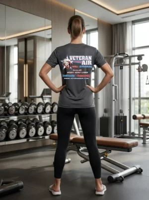 Women's Charcoal Grey Graphic Performance T-Shirt by M.R.S Sportswear
