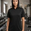 IMG_7182 Women's black Short-Sleeve Performance Hoodie T-Shirt by M.R.S Sportswear