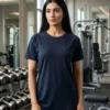 IMG_7191 Women's Navy Blue Classic Raglan Gym T-Shirt by M.R.S Sportswear