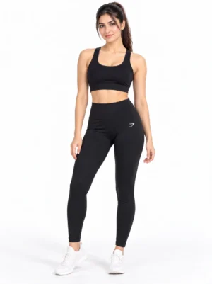 Pre-loved Gymshark leggings in black, high-waisted, size XS