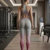 Grey to dusty rose ombre fade on pre-loved Gymshark seamless leggings Grey to dusty rose ombre fade on pre-loved Gymshark seamless leggings