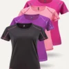 MRS mesh active tee for women, 4-way stretch performance gym T-shirt