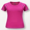 Pink MRS mesh active tee for women, breathable running T-shirt