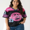 Model wearing the California 23 Oversized Athletic Jersey