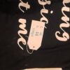 Nothing Basic Statement Gym Tee black graphic gym top for women