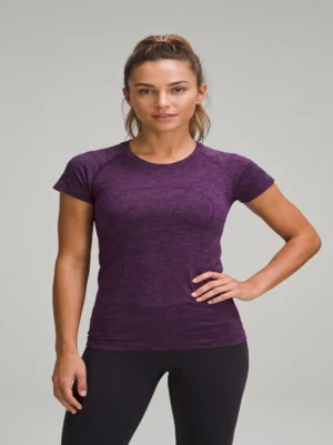 Purple Lululemon Swiftly Tech short-sleeve shirt 2.0, front view