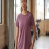 Woman_wearing_t-shirt_2K_20261018153816 (1) Lululemon Swiftly Tech short-sleeve curve hem tee in deep purple, front view